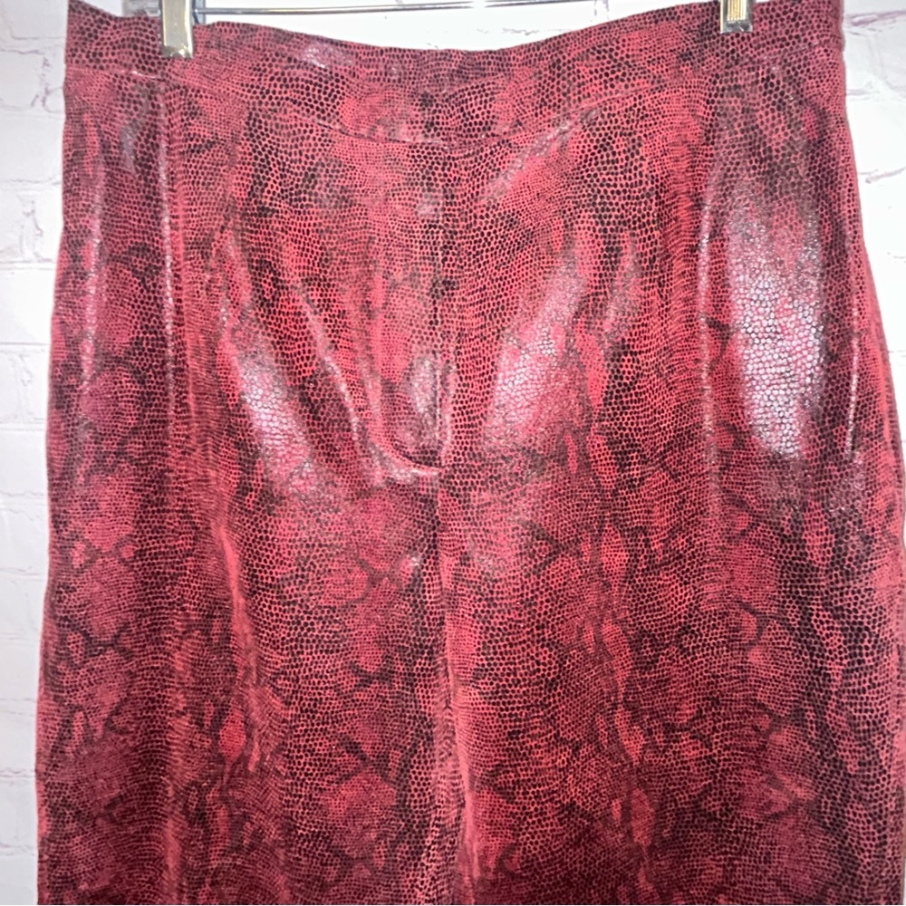 Colebrook & Co. snakeskin print leather‎ pants women’s size 14 - Picture 3 of 8